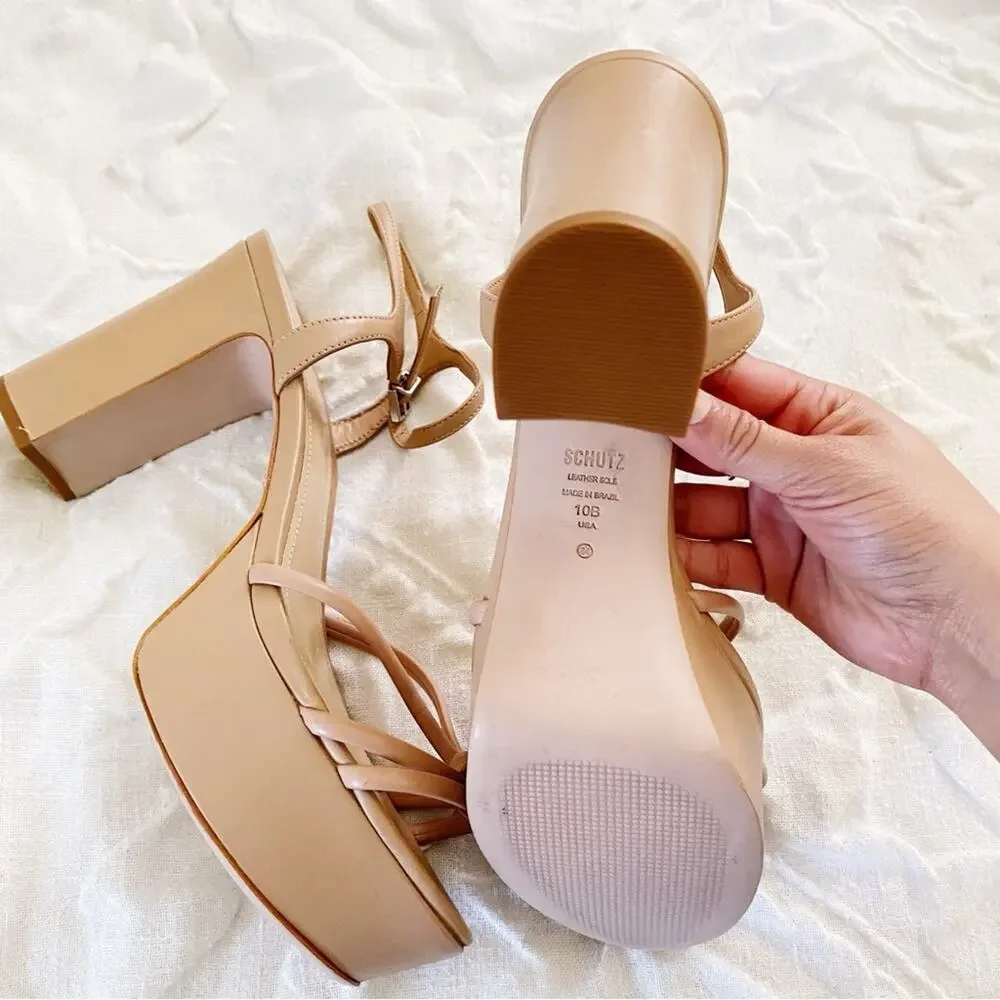 Schutz Kelsie Platform Heels Size10 New